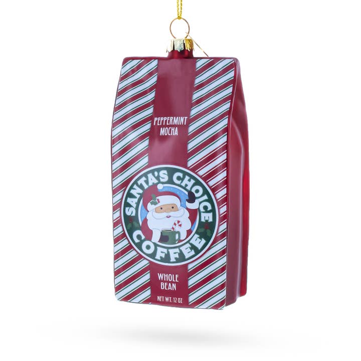 BestPysanky – wholesale Prydnad – Santa's Choice Kaffepåse Glasprydnad