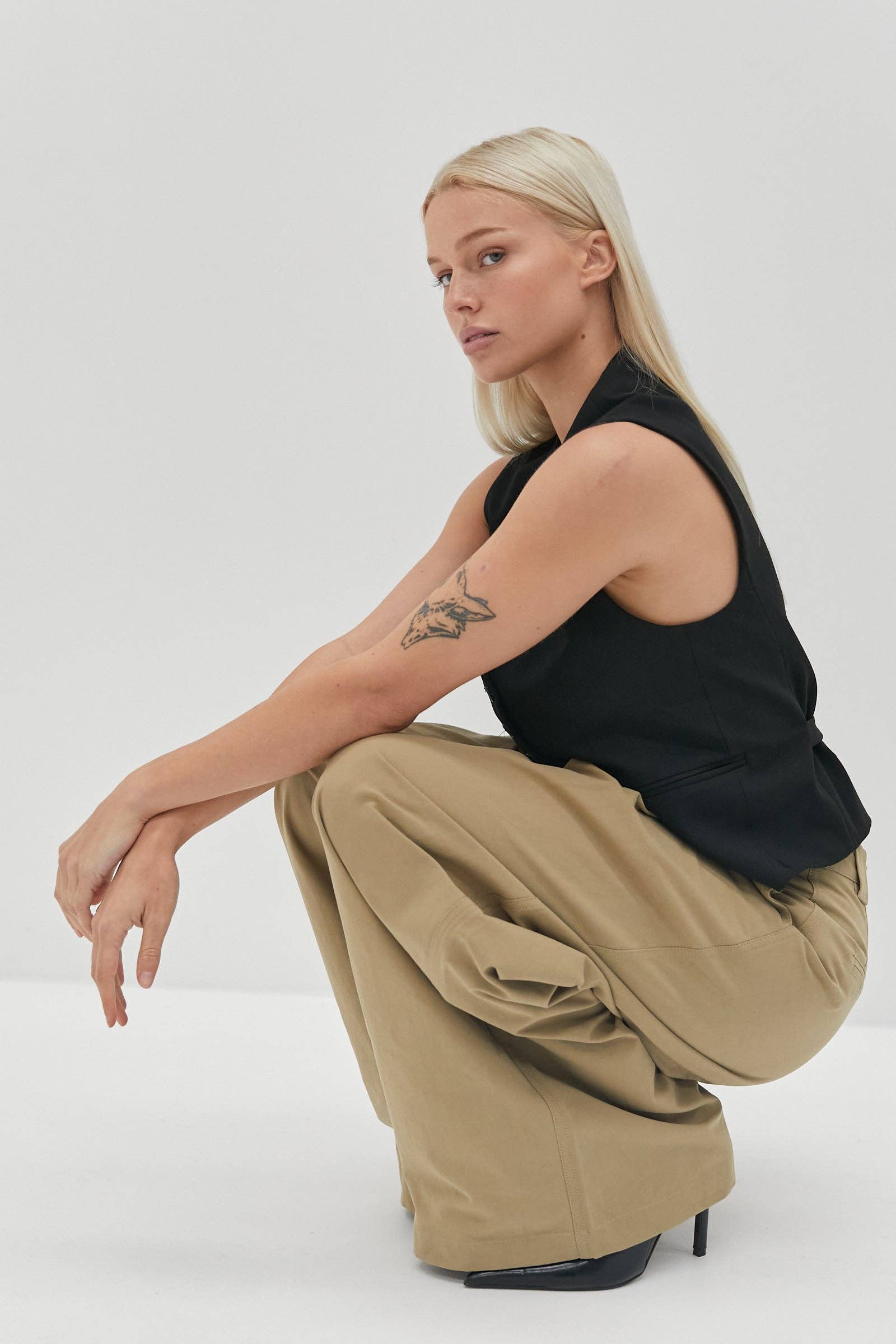 Ella Canvas Pants - Tan for wholesale on Faire3