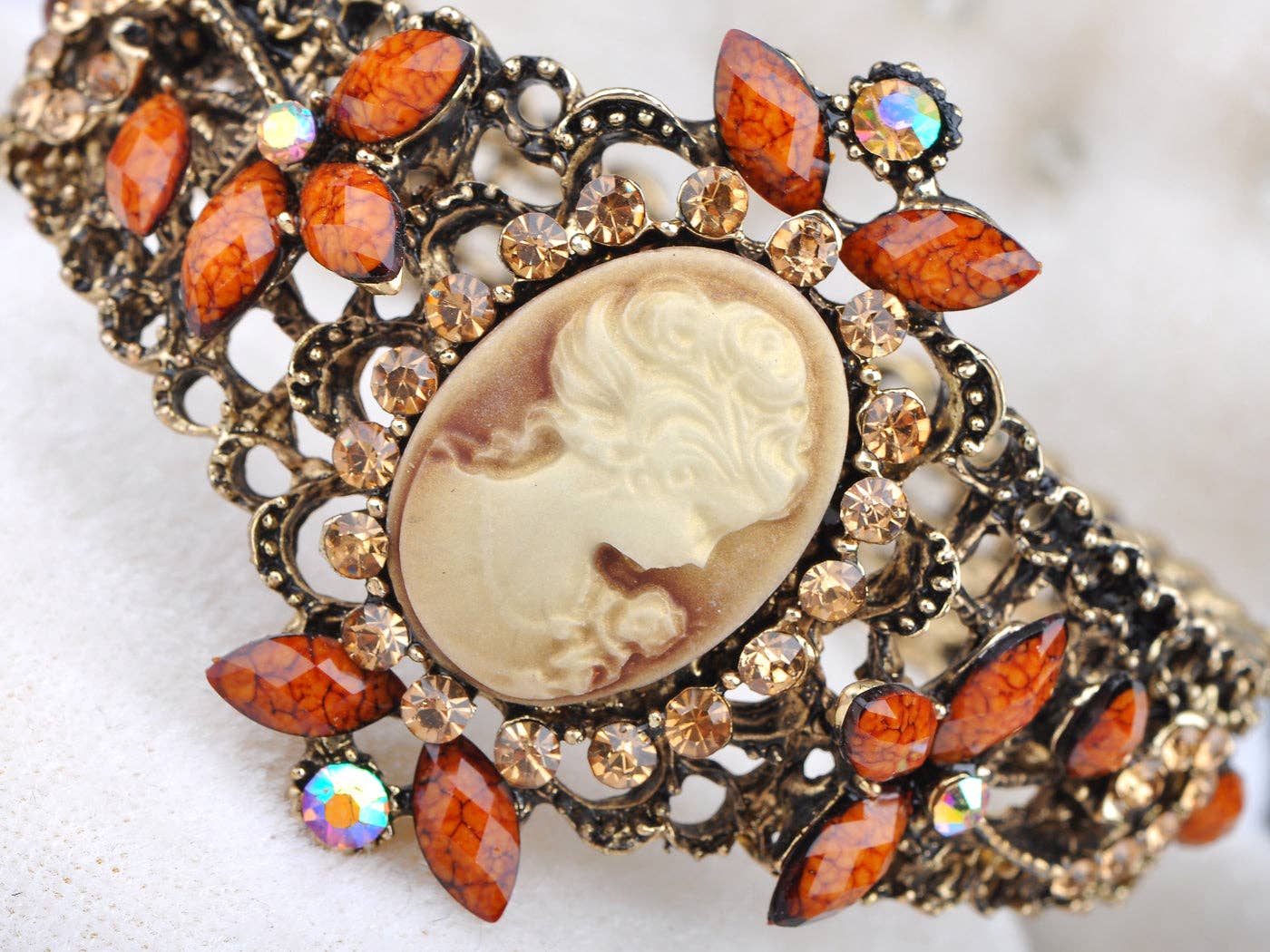 AK Brand - Wholesale Cuff Bracelet - Vintage Purple Victorian Cameo Lady Queen Princess Cuff8