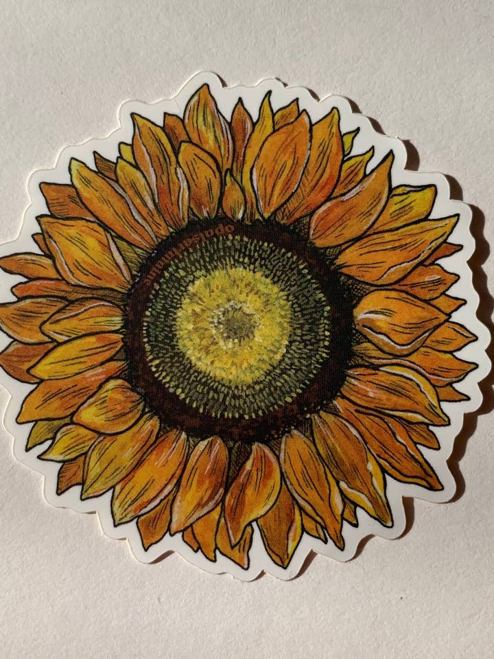 Autocollant tournesol pour la vente par Opal's Art