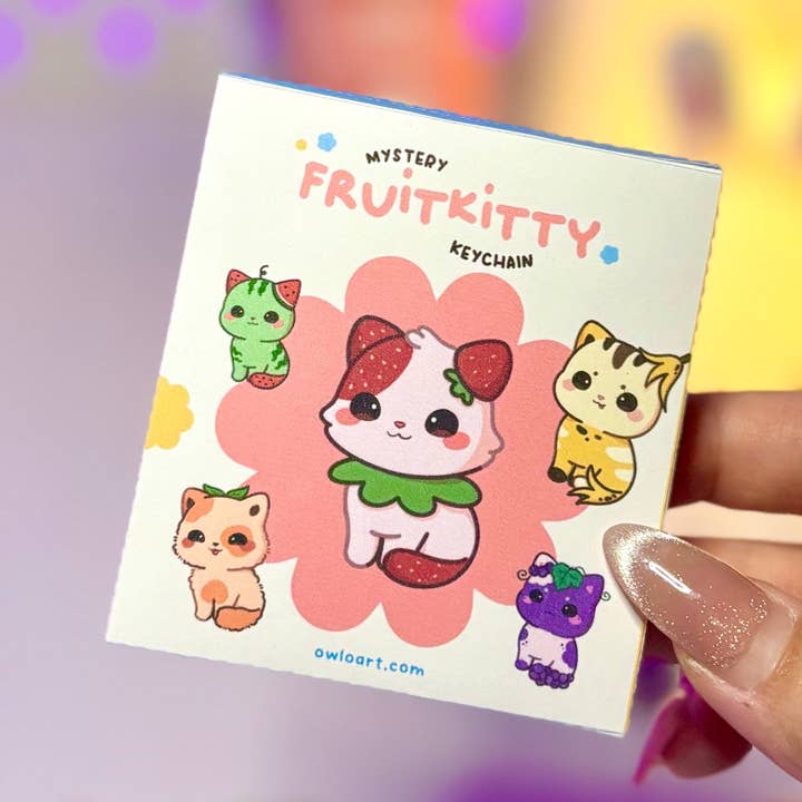 Llavero de Gato Fruta Misteriosa para venta al por mayor de owloArt