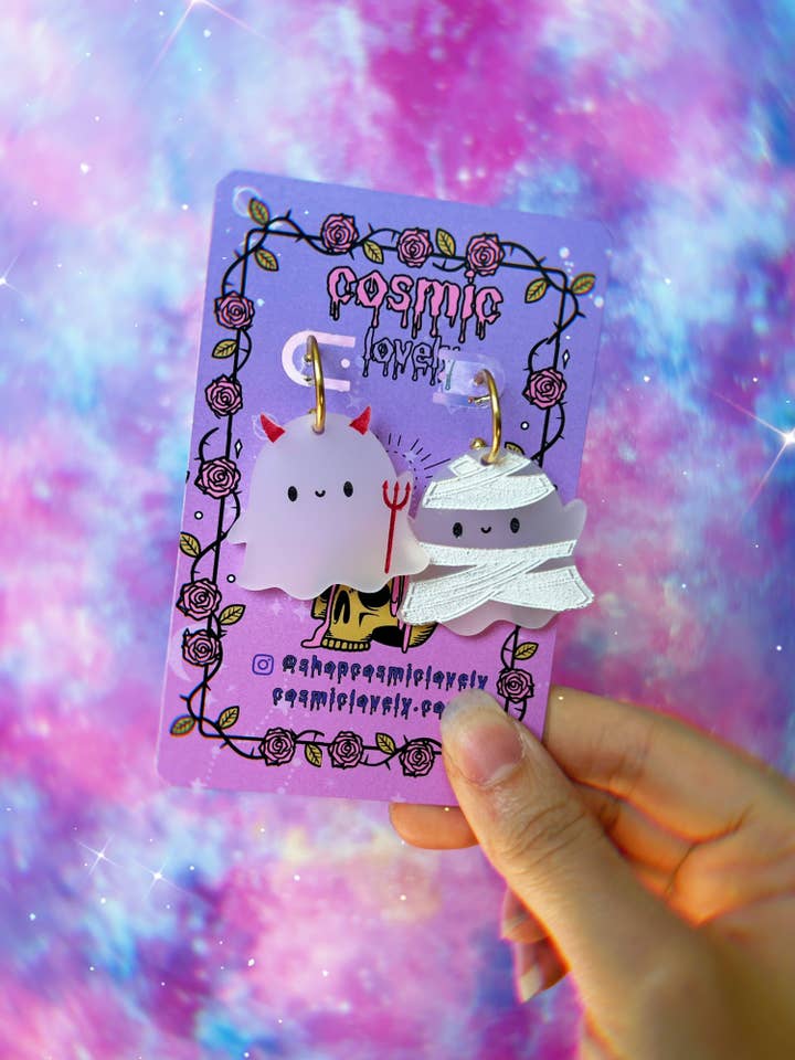 Pendientes de Ghostie con disfraz de Halloween para venta al por mayor de Cosmic lovely