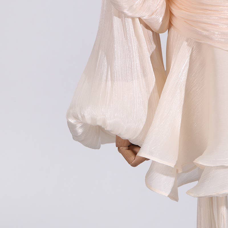 Productseeker – Engroshandel Kjole - Dame – DR443 Kort kjole med lange ærmer til kvinder – Forår/sommer11