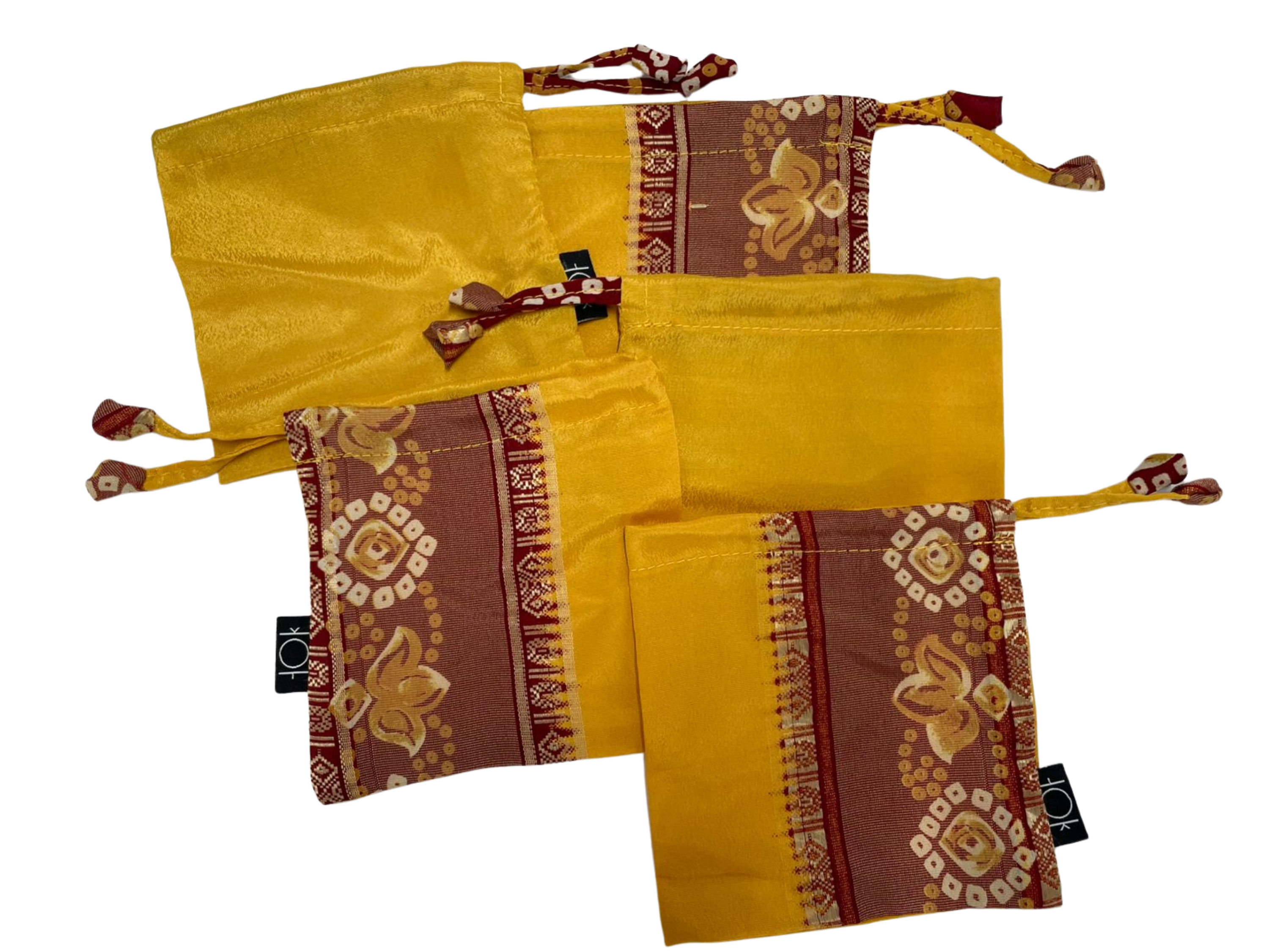 House of Kraft Jewelry & Accessories - Wholesale Gift Bag Set/Pack - Gift Pouches | Upcycled Silk Pouch | Pack Silk Gift Pouch26