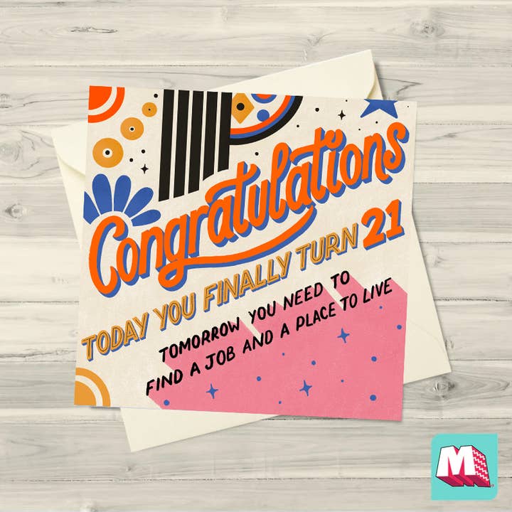 Maktus - Wholesale Birthday Card - Finally 21
