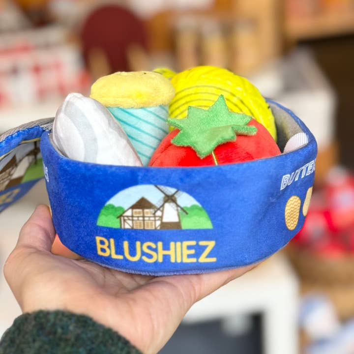 Blushiez - Wholesale Pet Toy Set - Dog - Butter Cookie Tin Sewing Kit 5 Piece Dog Toy
