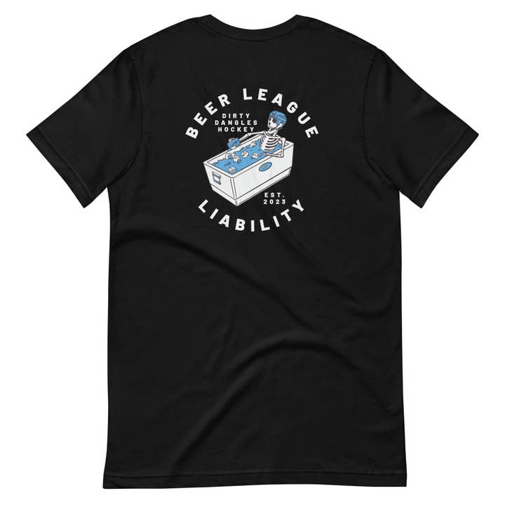T-shirt Beer League Liability pour homme/unisexe Dirty Dangles Hockey pour la vente par Dirty Dangles Hockey