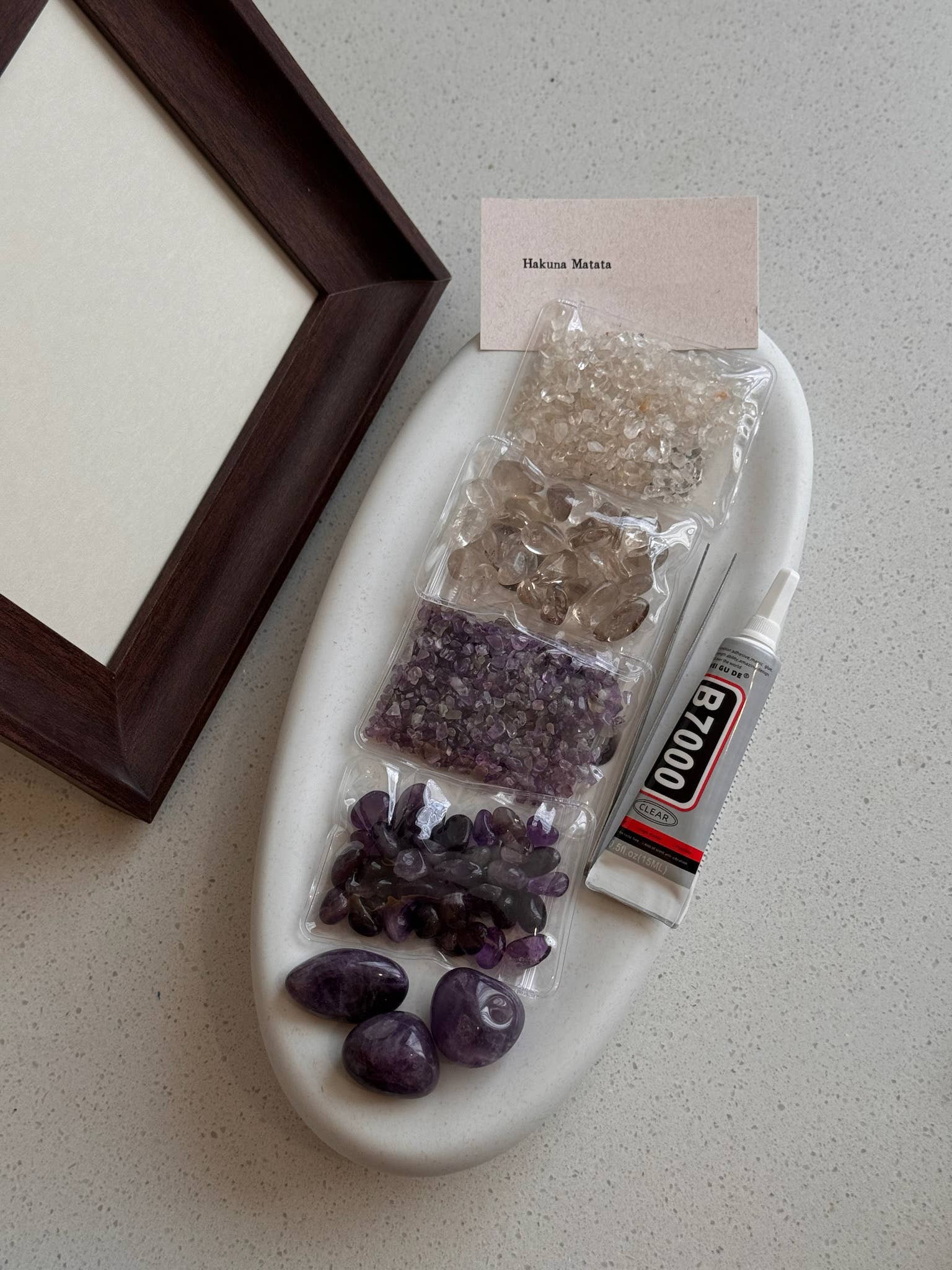 Auris Space - Wholesale DIY Craft Kit - Crystal Grid Wall Decals  Amythest and  Clear Quartz DIY set3