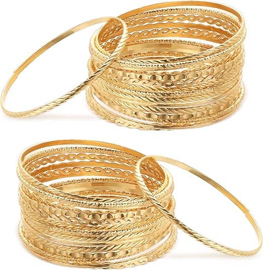 Crover - Wholesale Jewelry Set - Gold Boho Bangle Bracelet
