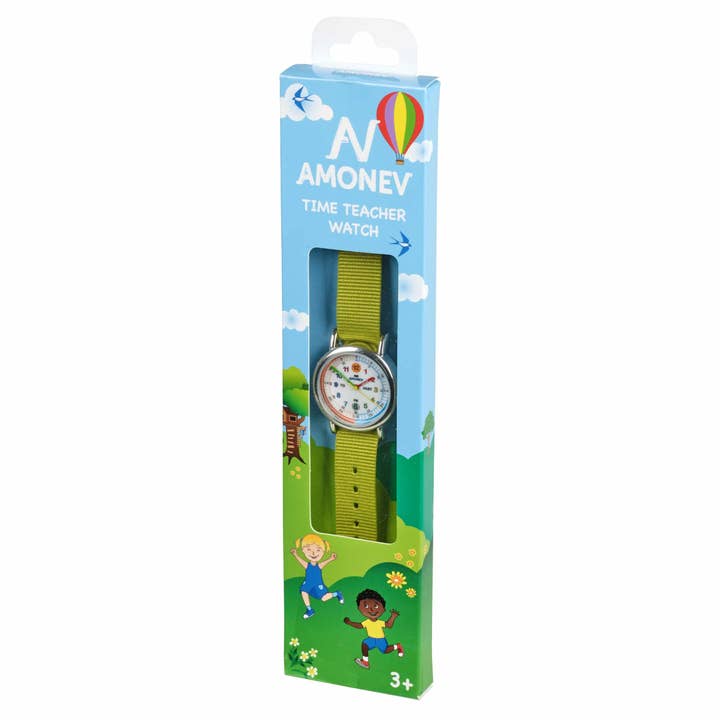 Amonev - Wholesale Wrist Watch - Kids - Time Teacher Watch Green Strap