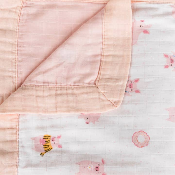 Piggy 4 Layer Blanket for wholesale by Love Mom