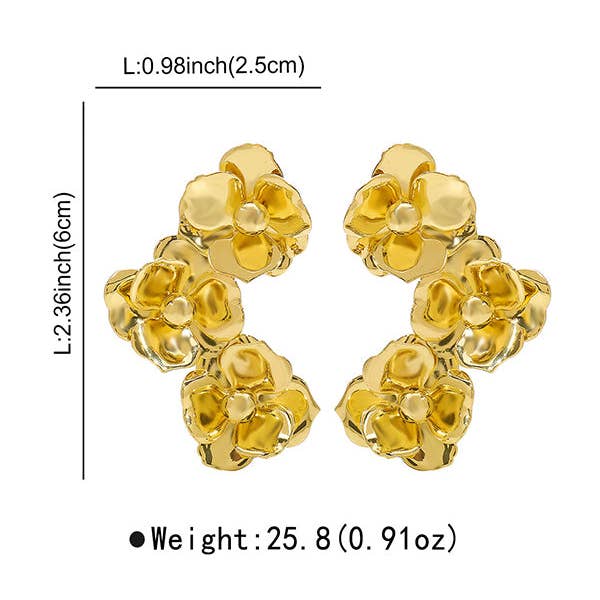 VividLux - Wholesale Dangle Earrings - Flower Shape Earrings Accessories1