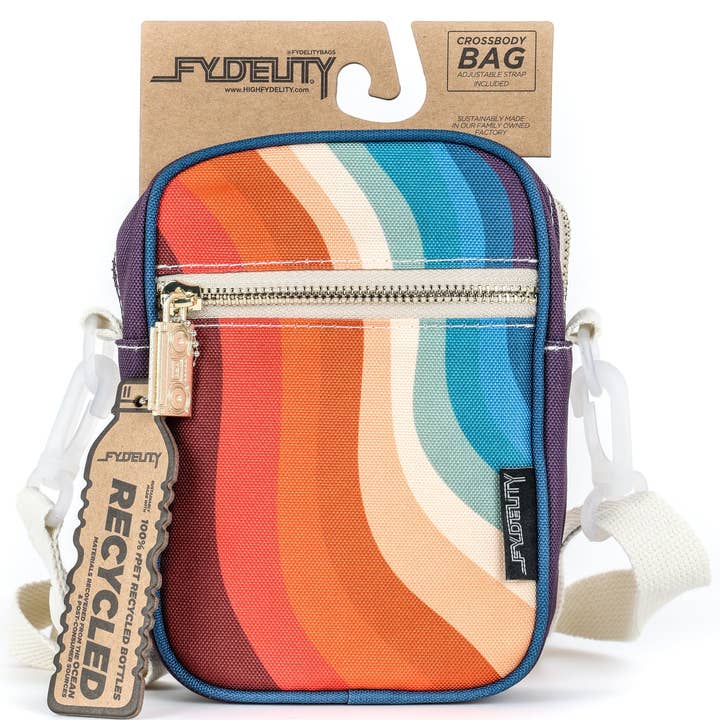Fydelity - Wholesale Crossbody Bag - Unisex - 88689: Mini Brick Bag | Recycled rPET | Groovy
