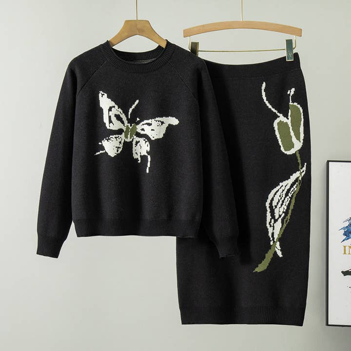 Marayn - Wholesale Top & pants set (NOT Loungewear) – Women's - New trendy Silk Butterfly Knit Set1