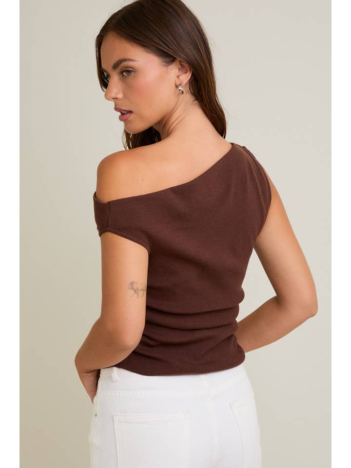 LE LIS - Wholesale Knit Top - Women's - ASYMMETRICAL NECK SWEATER TOP17