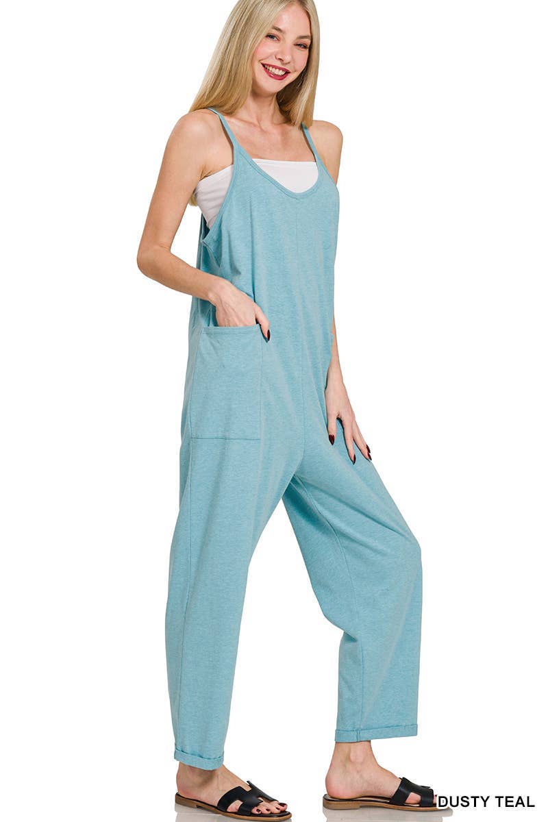 Vanilla Monkey - Wholesale Jumpsuit - Women's - Spaghetti Strap Pocketed Jumpsuit14
