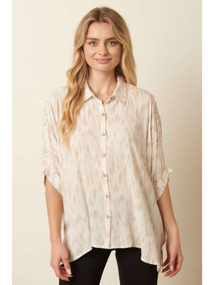 mittoshop – wholesale Tröja med knappar – Dam – H14773A-GAZE BUBBLE DOLMAN ÄRMAD BLUS4