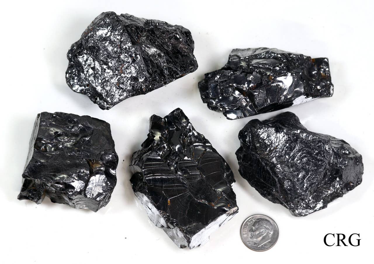 Crystal River Gems LLC - Wholesale Spiritual Stone/Crystal - 300 GRAM LOT - Elite Russian Shungite Crystals 51-60 g
