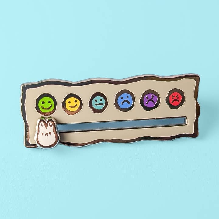 Alfinete de humor deslizante Anxiety Fox Deluxe por atacado de Anxiety Fox