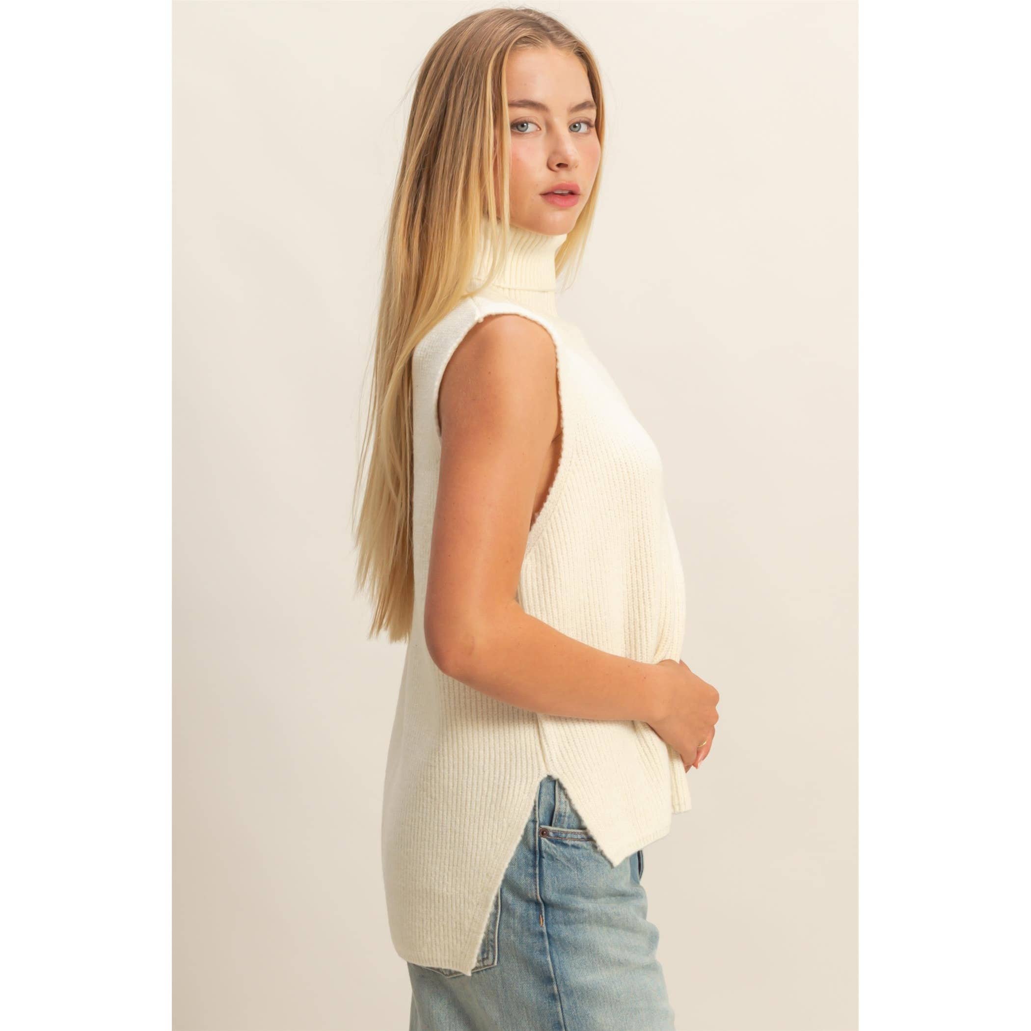 HYFVE – Großhandel Pullunder – Damen – Ärmelloser Rollkragenpullover-Weste4