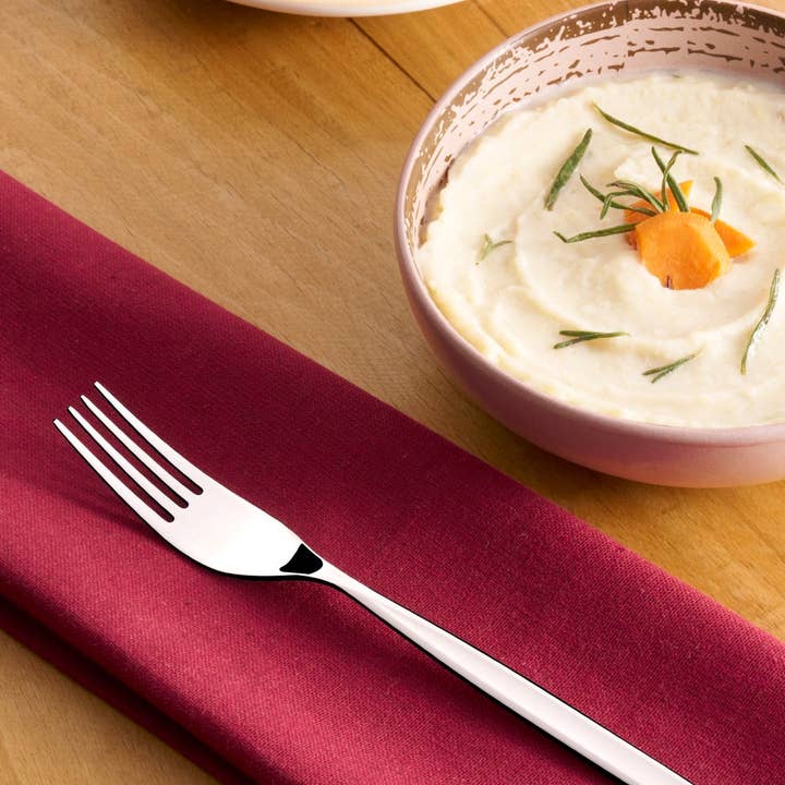 Edelstahl-Dinnergabel | 8,25", Silber, Set mit 12 Stück für den Großhandel von ExpoBazaar