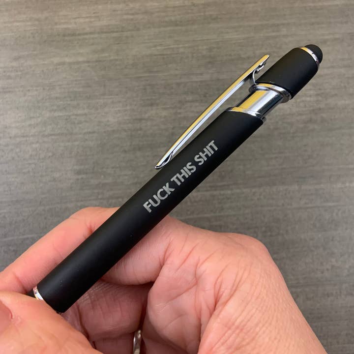 Fuck This Shit (Pen with Smart Phone Stylus) for wholesale by The Carbon Crusader