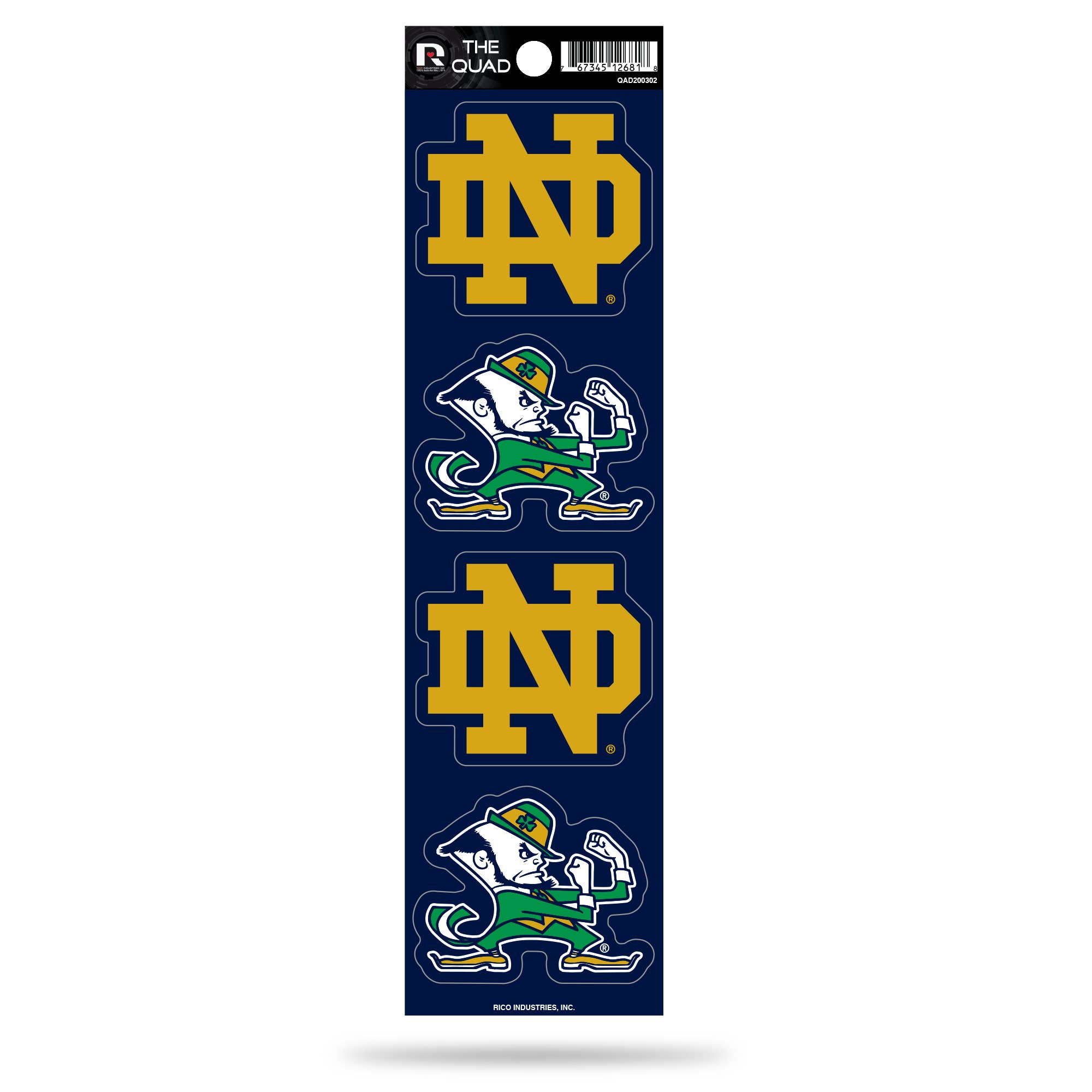 Rico Industries - Wholesale Car Decorative Charm - Unisex - NCAA  Notre Dame Fighting Irish - ND  Quad Decal0