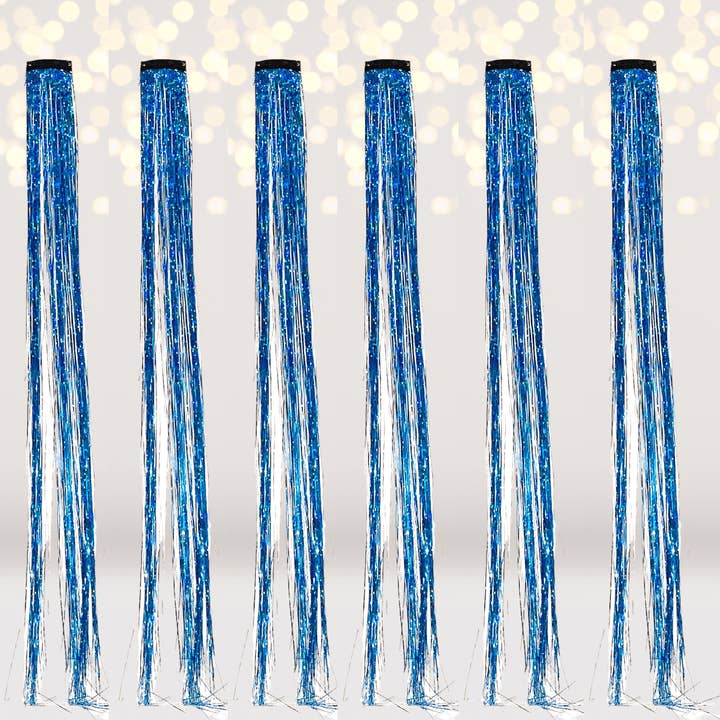 Chicky Chicky Bling Bling – wholesale Hair extensions – Turquoise Hologram Hair Tinsel Extension