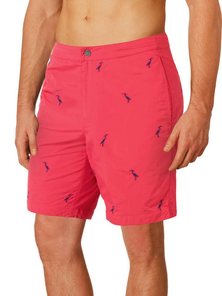 Aruba 8.5" Coral Red Emb Herons for wholesale by boto