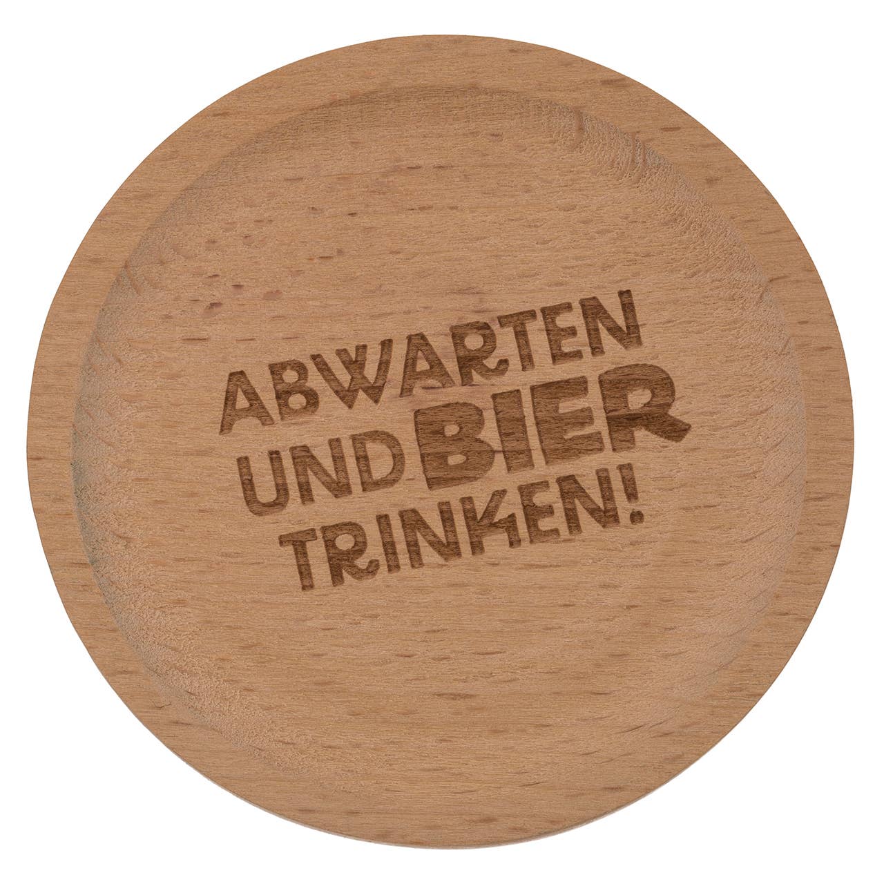 Wurm - Vente Sous-verre - Dessous de verre avec inscription et décapsuleur en bois, 4 fois, naturel (L/H/P) 8x1x8cm 24 pièces en présentoir7