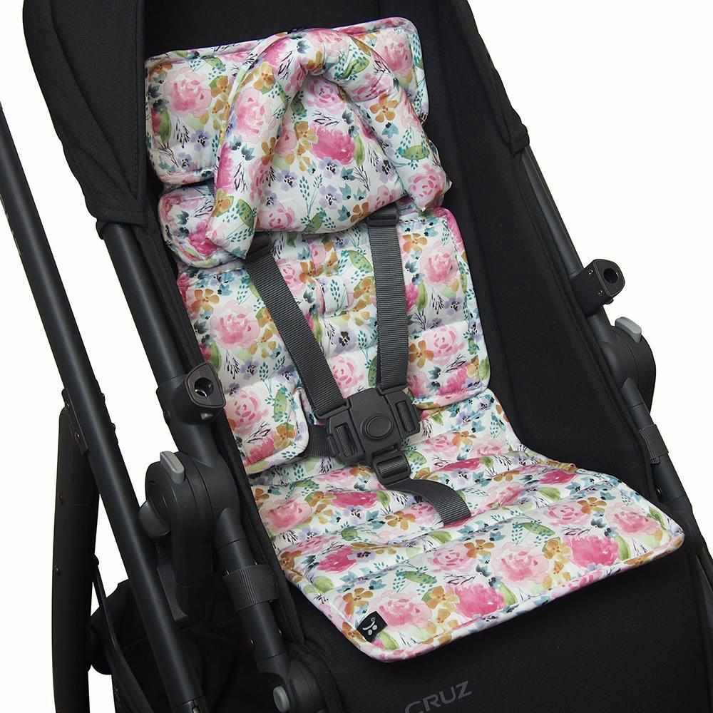 Outlook Baby - Wholesale Stroller Cover/Accessory - Baby - Mini Pram Liner with adjustable head support - Floral Delight0
