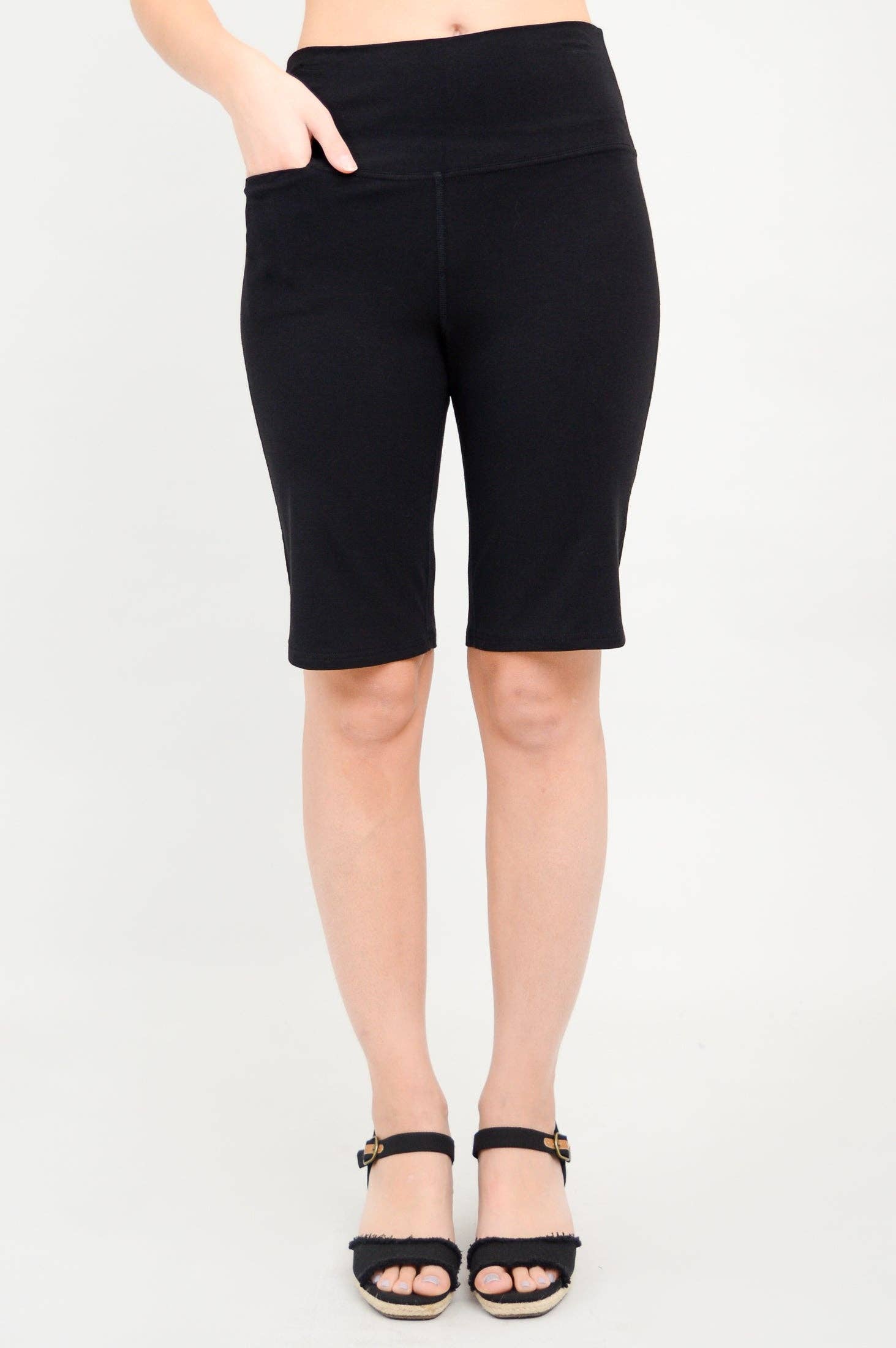 Blue Sky Clothing Co LLC - Wholesale Shorts - Women's - Leslie Shorts, Black, Bamboo2