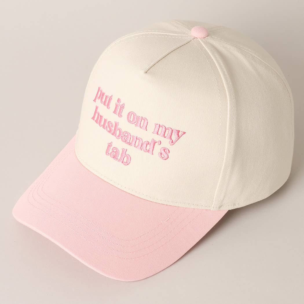 Fashion City - Wholesale Baseball Cap - Women's - put it on my husband's tab Embroidery Canvas Cap10