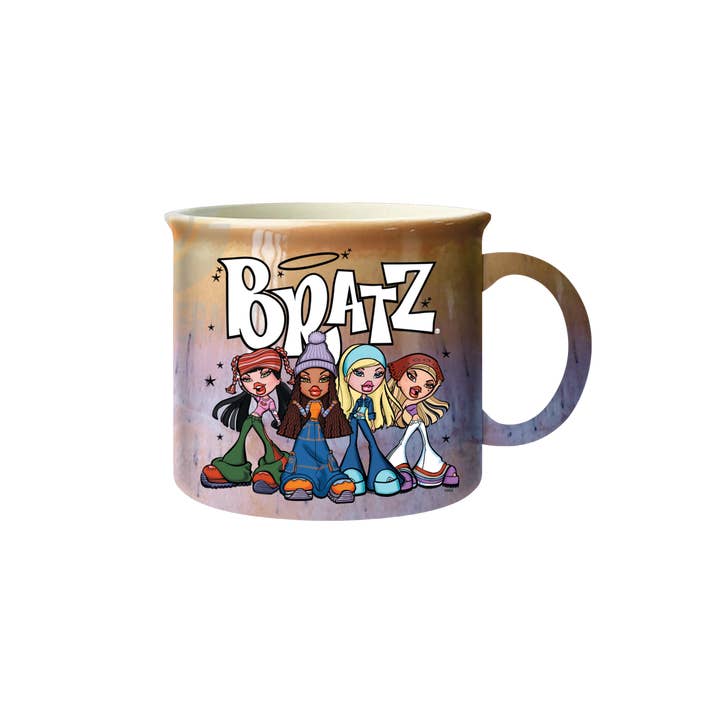 Silver Buffalo - Wholesale Coffee Mug - Bratz Logo and Group Reactive Glaze 20oz Ceramic Camper Mug