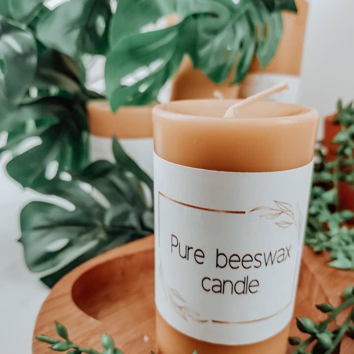 BEE Zero Waste - Vente Bougies piliers - Cire d'abeille - Bougies pilier6