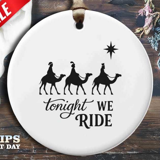 Lustiger Weiser-Männer-Anhänger, Heute Nacht reiten wir Weihnachtsdekoration für den Großhandel von VenusArtsShop