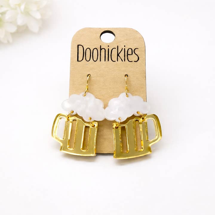 Doohickies – Engroshandel Hængeøreringe og creoløreringe – Frosty Krus Akryl Øreringe - Sankt Patricks Dag