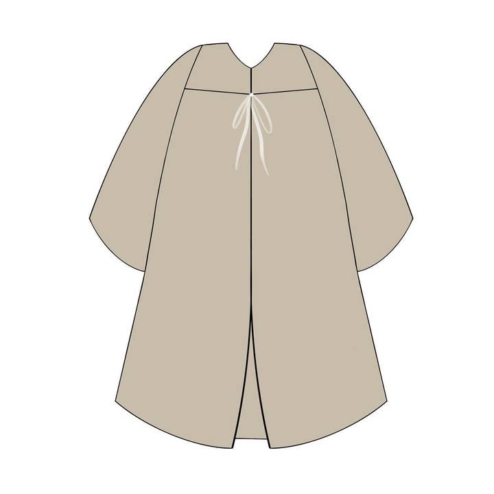 Grad Gown Food Safe PLA 3-D Printed Cookie Cutter for wholesale by Maison’s Custom Cutters