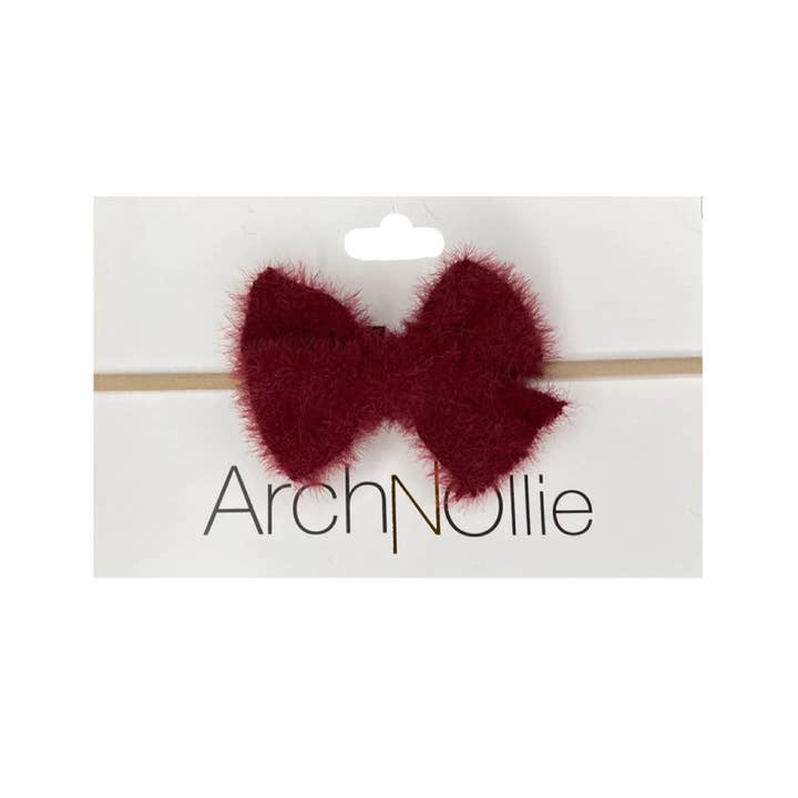 Cosy Knit Bow - Ruby for wholesale by ANO - ArchNOllie