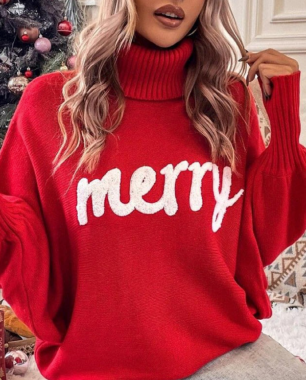 Miss Sparkling – wholesale Knitted jumper – Women′s – Turtleneck holiday sweater12