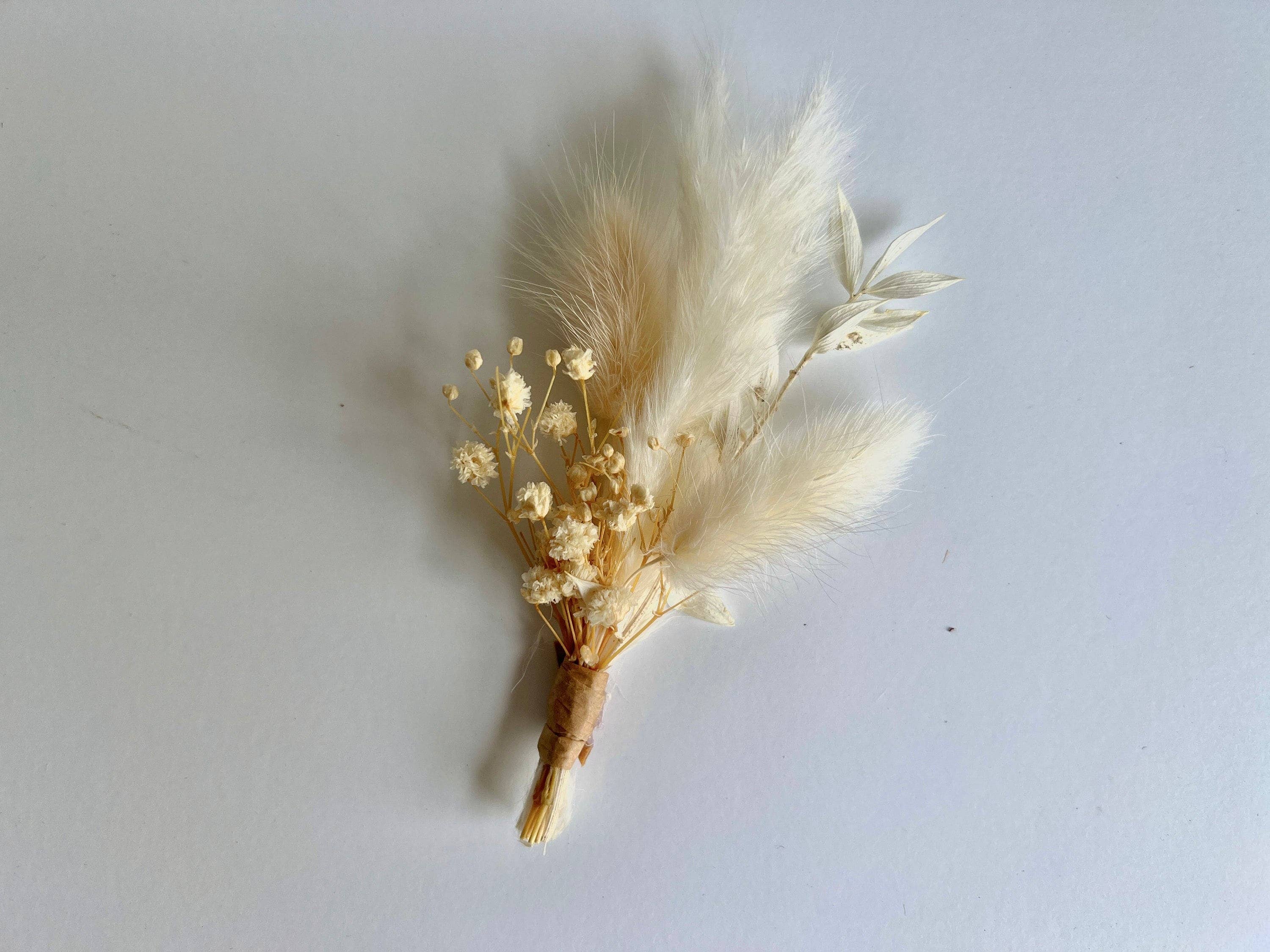 Withered Whimsy - Wholesale Hat Accessory - Women's - Hat Accent - White Pampas Grass (Dried flowers only)2