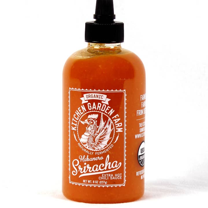Organic Habanero Sriracha Sample for wholesale by Kitchen Garden Farm