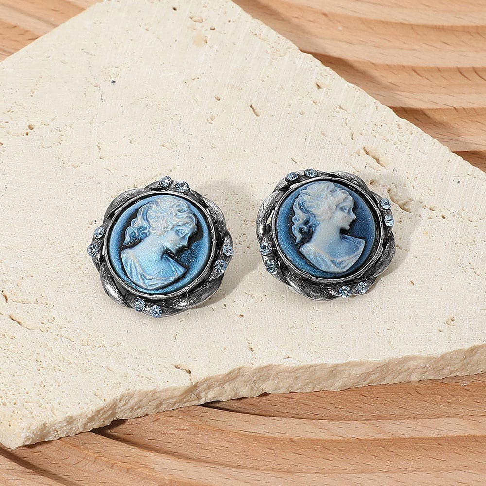 Sensibling Corp. - Wholesale Stud/Post Earrings - Vintage Cameo Stud Earrings4