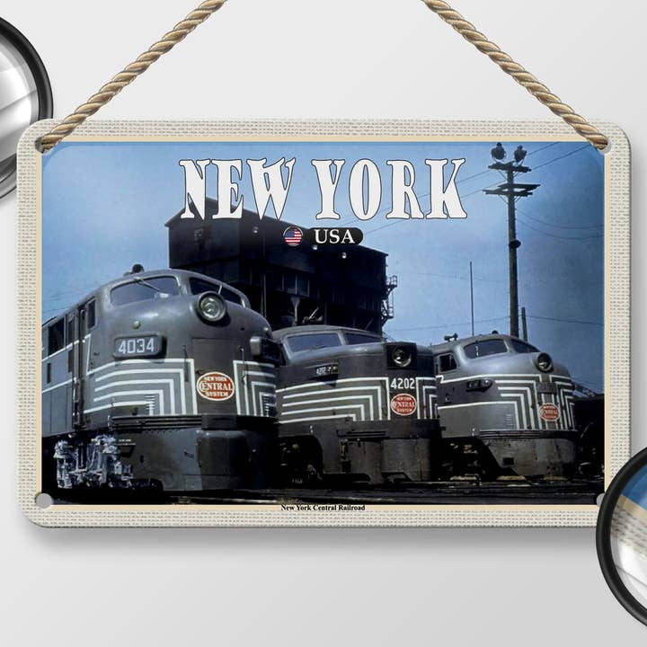 Femer - Wholesale Sign - New York New York Central Railroad Trains Travel 18x12 cm Tin Sign1