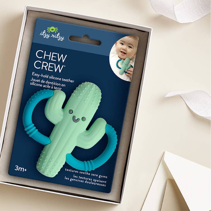 Itzy Ritzy - Vente Anneau de dentition sans clip – bébé - Cactus Chew Crew®1