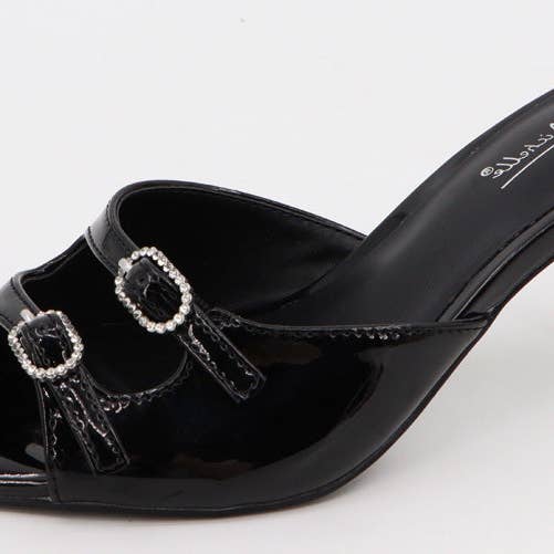 Mars Sky Shoes Wholesale - Wholesale Sandals - Women's - Anne Michelle Women Kitten Heel Pointed Toe Buckle Sandals