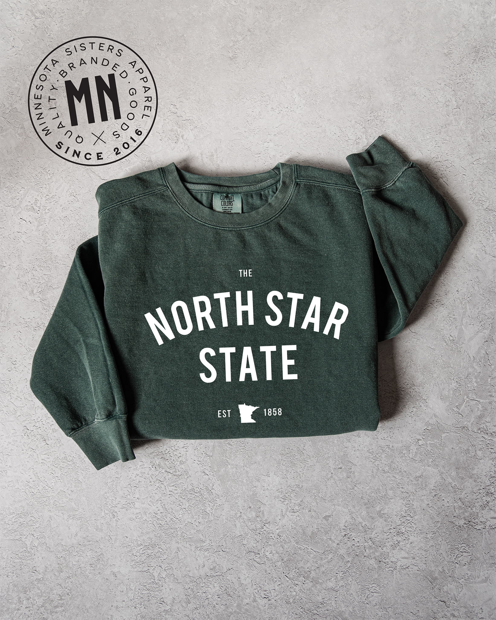 Minnesota Sisters - Wholesale Graphic Sweatshirt - Unisex - The North Star State Crewneck0