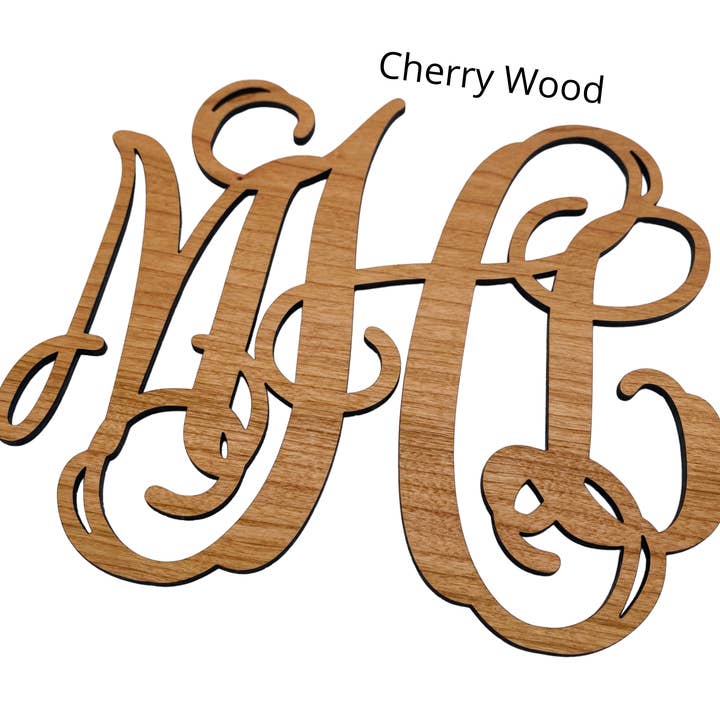 Krafty Supply - Wholesale Wall Accent - 3-Letter Monograms | Wood & Acrylic Monograms1