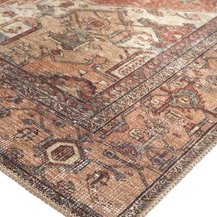 HomeRoots - Wholesale Area Rug - 9' X 12' Orange Brown And Taupe Abstract Area Rug4