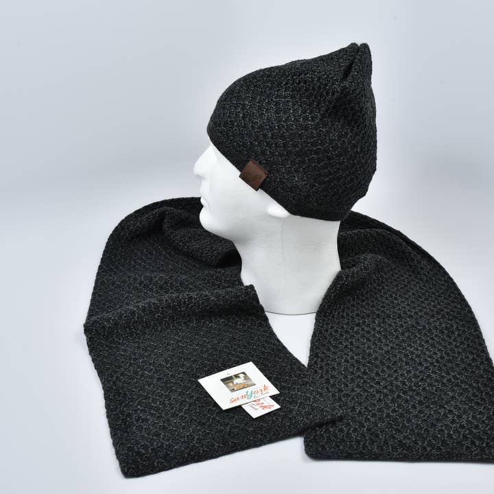 Honeycomb Alpaca Scarf Melange Solid Color for wholesale by Sanyork Fair Trade